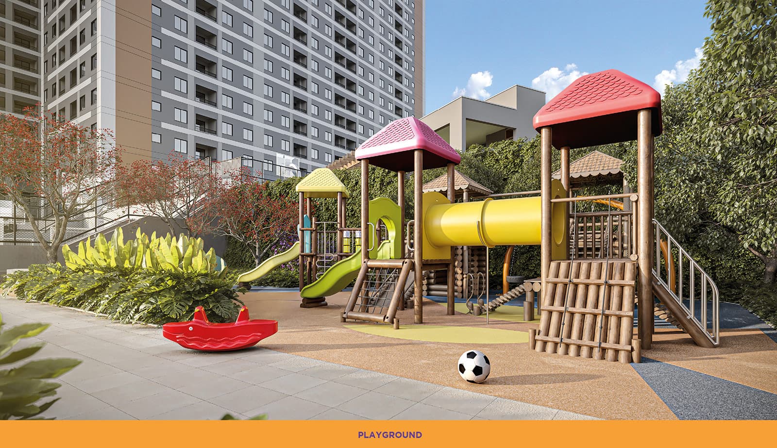 Área de playground para crianças