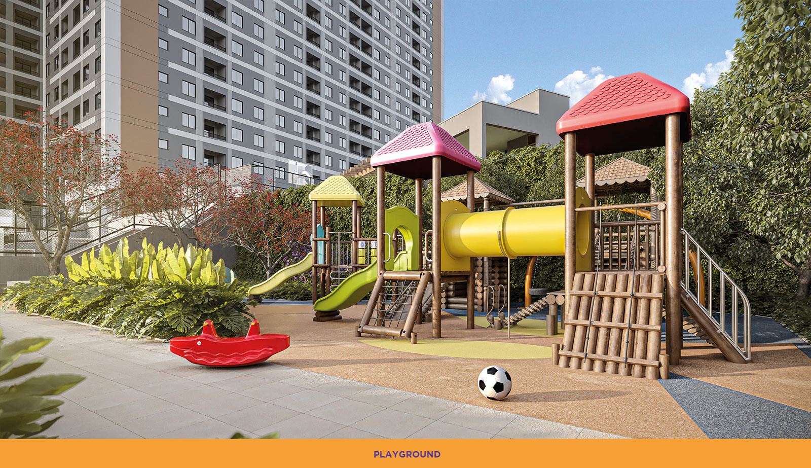 Área de playground para crianças